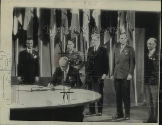 1945 United Nations - Halifax Signs Charter - Historic Images