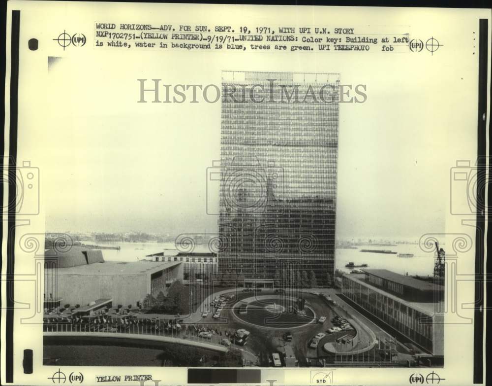 1971, Exterior of United Nations building in New York - mjc36714 - Historic Images