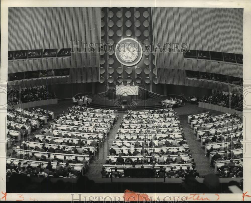 1957, A general assembly at the United Nations building in New York - Historic Images