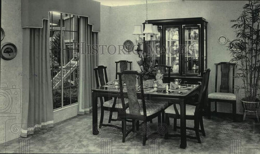 1986 Press Photo A formal dining room display at the Home Show - mjc36817 - Historic Images