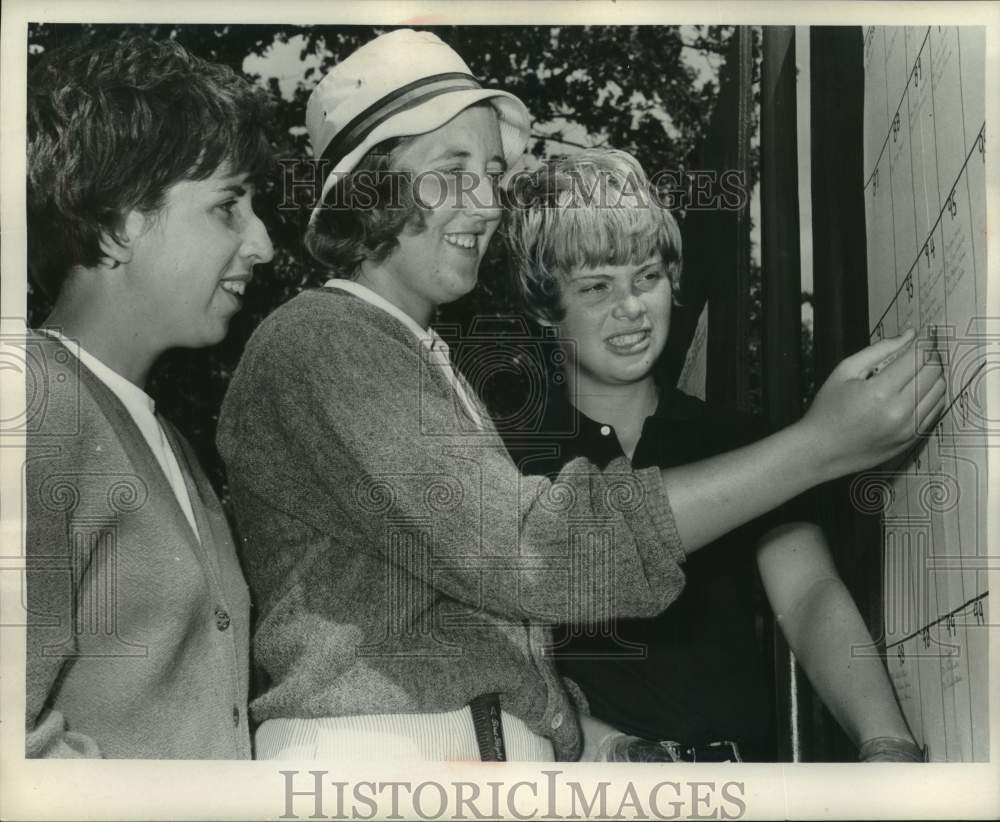 1965 Golfers Carol Jean Sorensen, Kathy Curran, Mrs. G.B. Bower - Historic Images