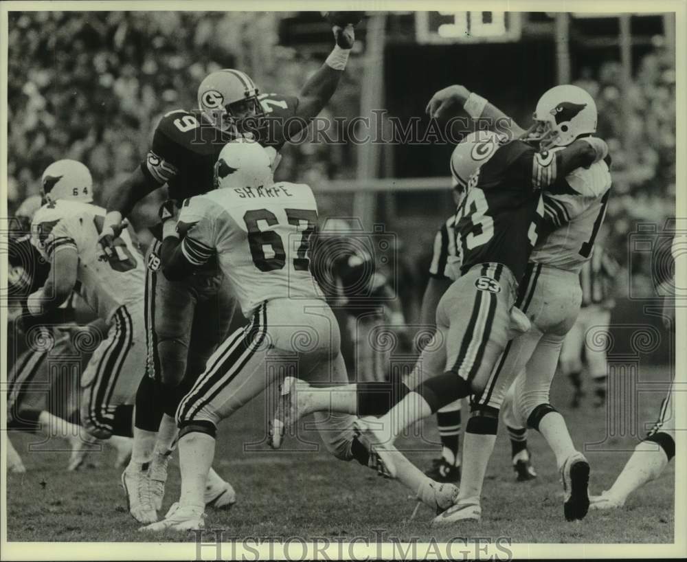 1985 Press Photo Green Bay Packers football versus St. Louis Cardinals. - Historic Images