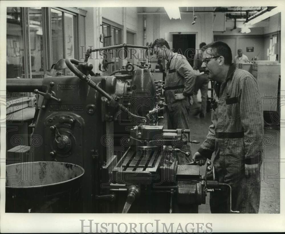 1969, Employees using presses in press room, Milwaukee Journal - Historic Images