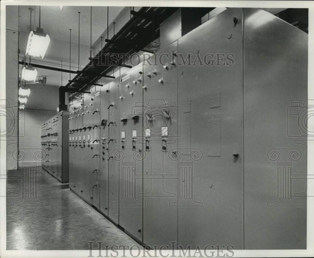 1963 Press Photo Press drive control room at Milwaukee Journal - Historic Images