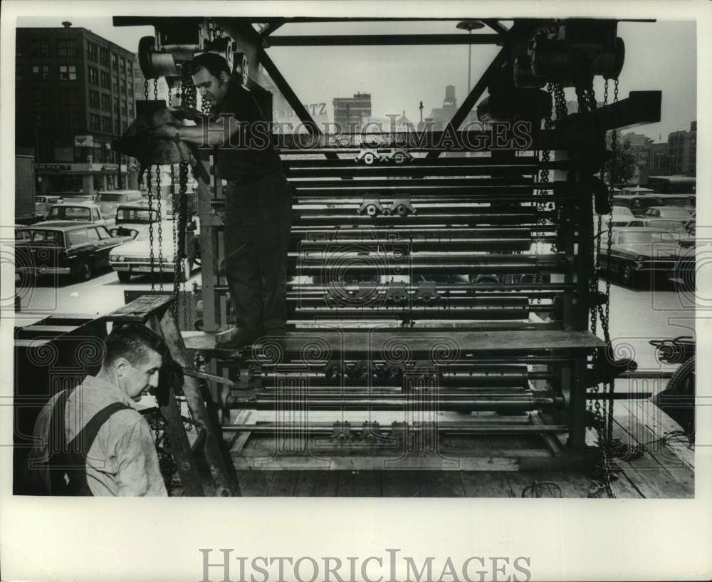 1968 Press Photo Inside the Milwaukee Journal press room - mjc37192- Historic Images