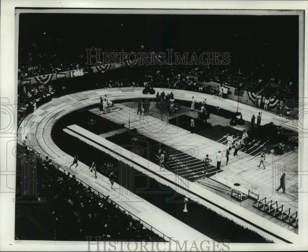 1966 Press Photo Aerial view of the Milwaukee Journal track meet field- Historic Images