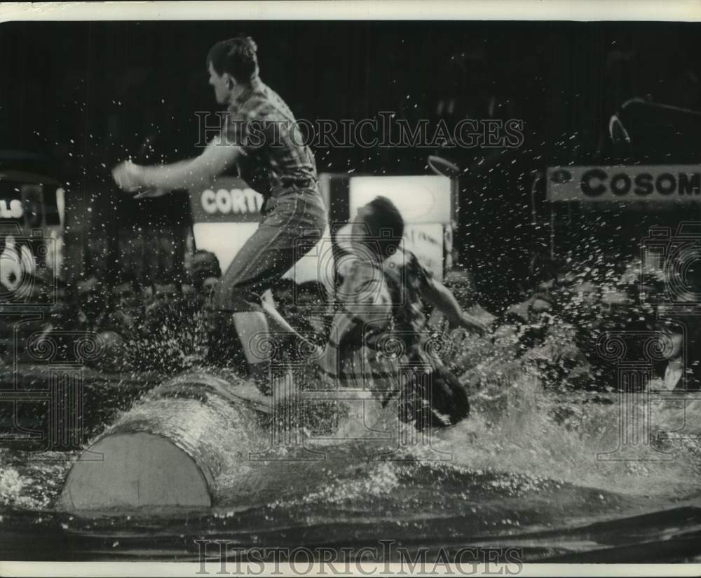 1966, Log rollers at The Milwaukee Sentinel Sports Show - mjc37292 - Historic Images