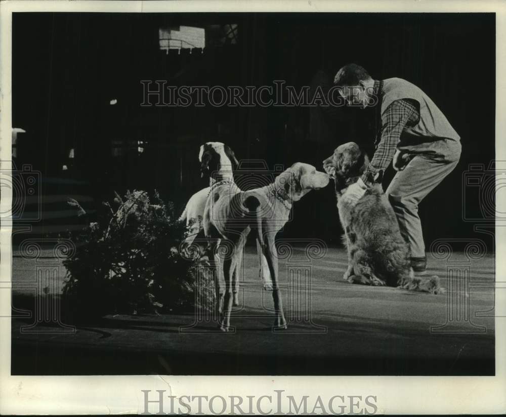 1966, Ray Sommers&#39; dog act at The Milwaukee Sentinel Sports Show - Historic Images