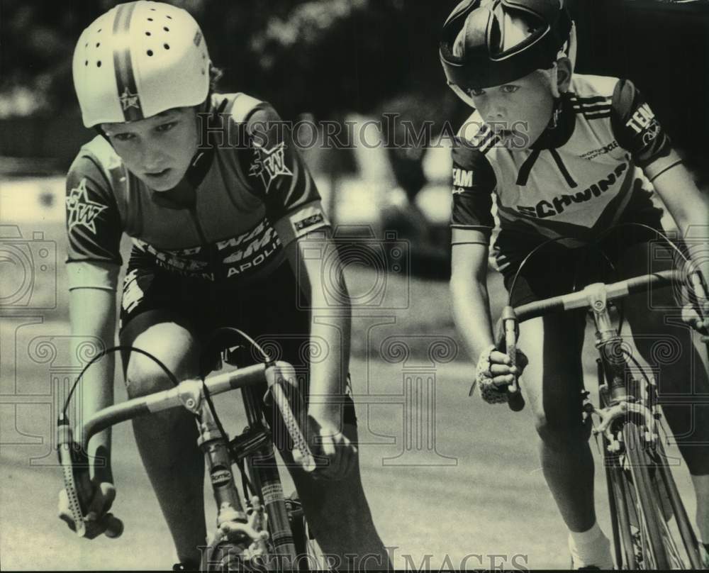 1983 Press Photo Two entrants in Midget division at Milwaukee Sentinel Classic - Historic Images