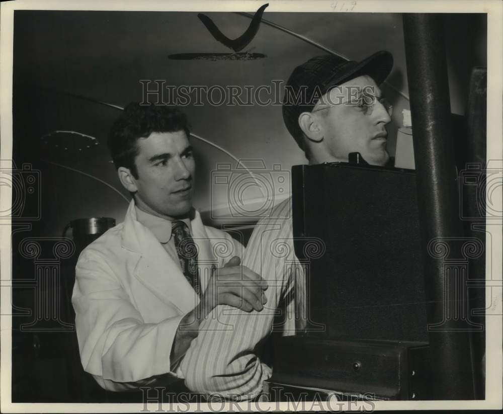 1952, Man Receives Tuberculosis Screening, Milwaukee, Wisconsin - Historic Images