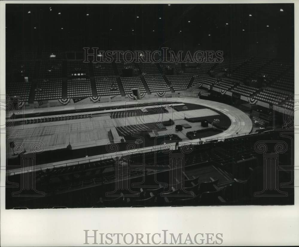 1961 Arena-layout of track for Milwaukee Journal Track meet-Historic Images