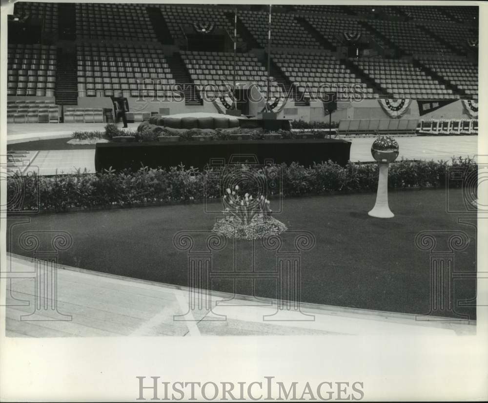 1961 Press Photo Arena- layout of track for Milwaukee Journal Track Meet - Historic Images