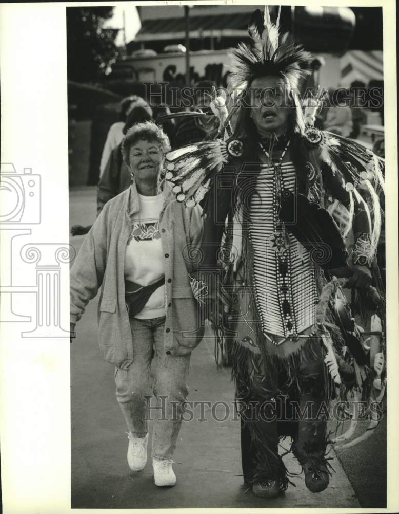 1993 Press Photo Arleen Nadler and Nick Hockings at Indian Summer festival - Historic Images