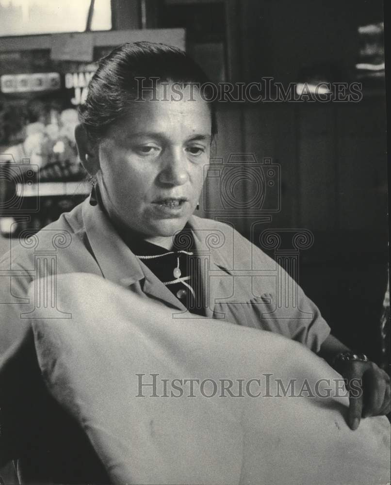 1970, Mrs. Delores Small with a buckskin - mjc37594 - Historic Images