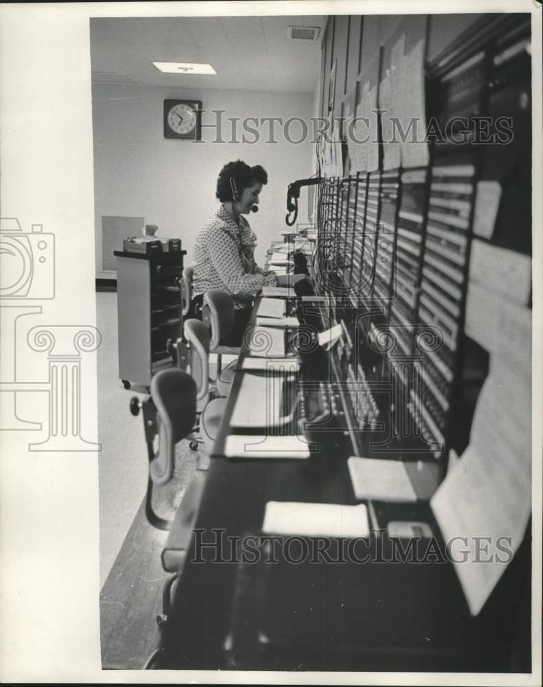 1966, The Milwaukee Journal Departments- Telephone Exchange at night - Historic Images