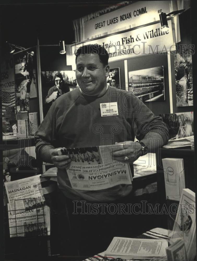 1991 Press Photo Thomas Maulson at the Milwaukee Sentinel Sports Show - Historic Images