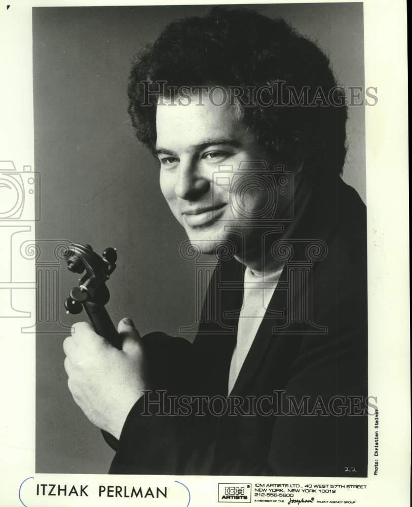 1986 Press Photo Violinist Itzhak Perlman - mjc37830 - Historic Images