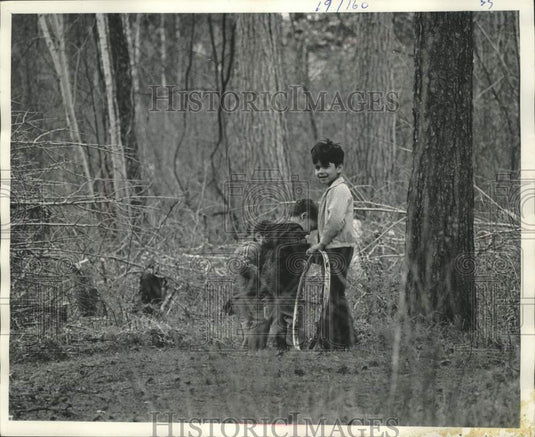 1973, young boys play on the Lac Court Oreilles reservation - Historic Images