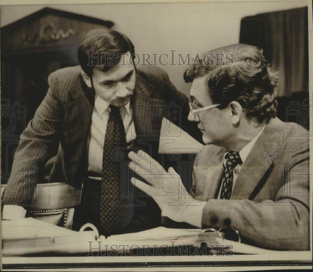 1974, John Doar &amp; Sam Garrison for Nixon impeachment at Capitol Hill - Historic Images