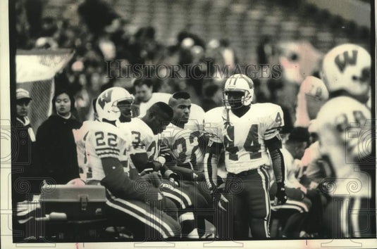 1992 Press Photo University of Wisconsin team in conference against Northwestern - Historic Images