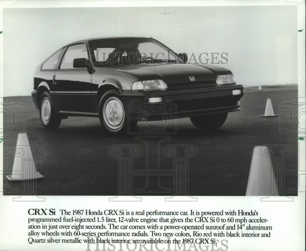 1987 Press Photo Honda CRX Si Automobile - mjc38565 - Historic Images