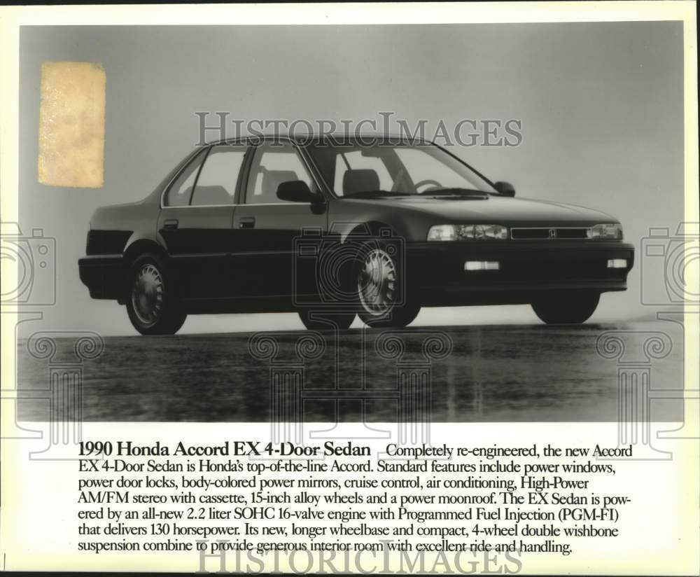 1989 Press Photo Honda Accord EX 4-Door Sedan Automobile - mjc38593 - Historic Images