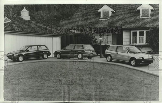 1985 Press Photo the Honda Civic Hatchback in standard, DX & S versions - Historic Images