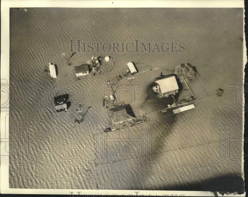 1936 Press Photo farms of the Sacramento valley in California flooded by rain- Historic Images
