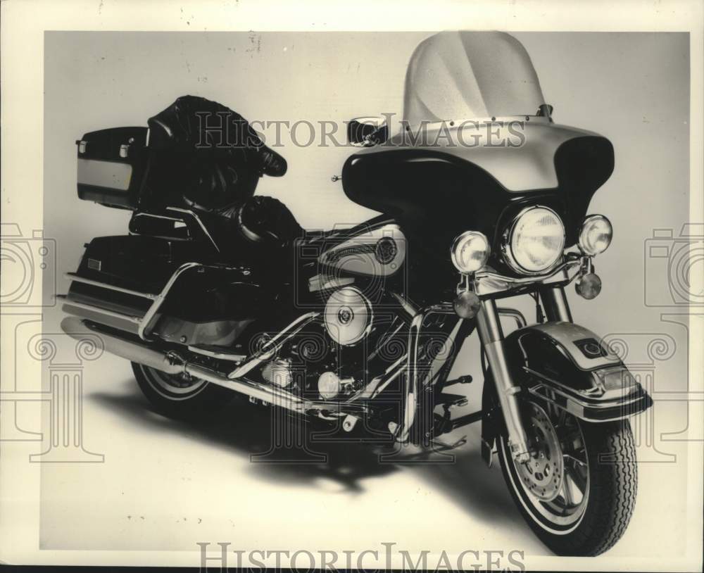 1988 Press Photo Promotional photo of Harley-Davidson motorcycle. - mjc39337 - Historic Images