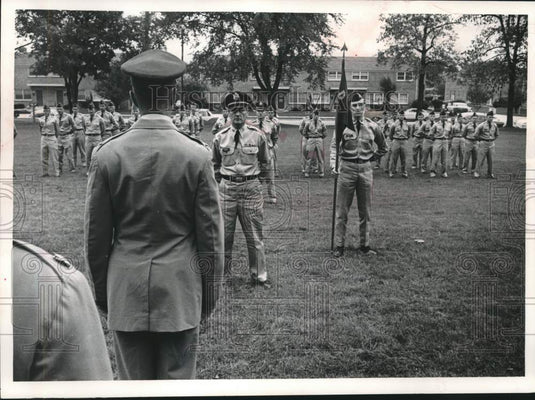 1961, Company D Army Reserves, others call to the colors, Milwaukee. - Historic Images