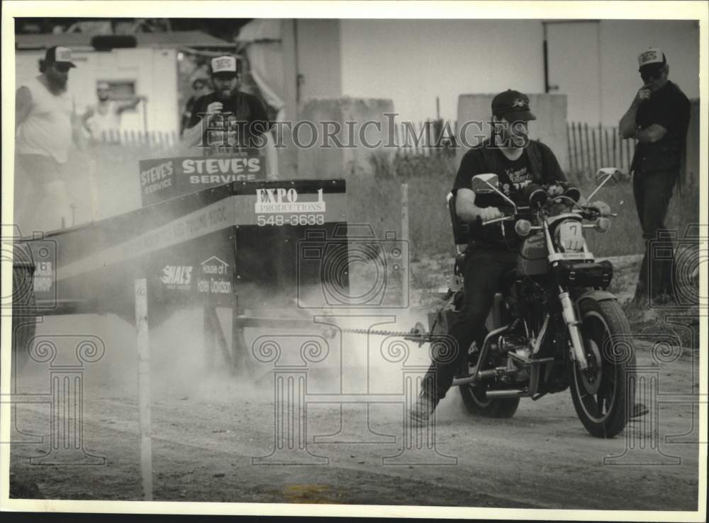 1993 Press Photo Bikers at Harley Davidson 90th anniversary festivities - Historic Images