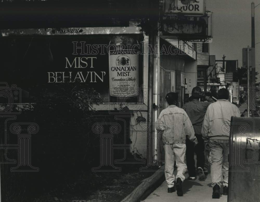 1993 Press Photo Whiskey Ad by Burleigh Beer &amp; Liquor in Milwaukee, Wisconsin - Historic Images