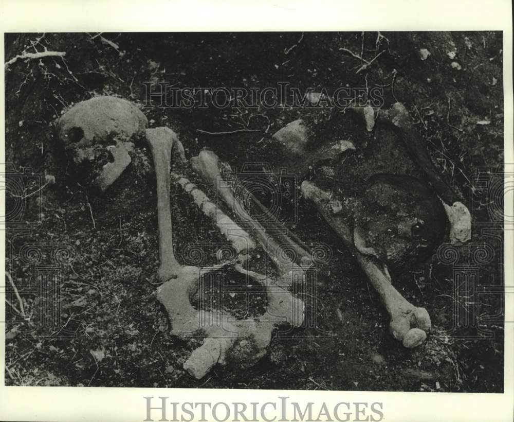 1939, Native American bone re-burials uncovered, Madison, Wisconsin - Historic Images