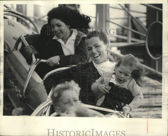 1967, Carnival ride at Muskego Beach Amusement Park, Wisconsin - Historic Images