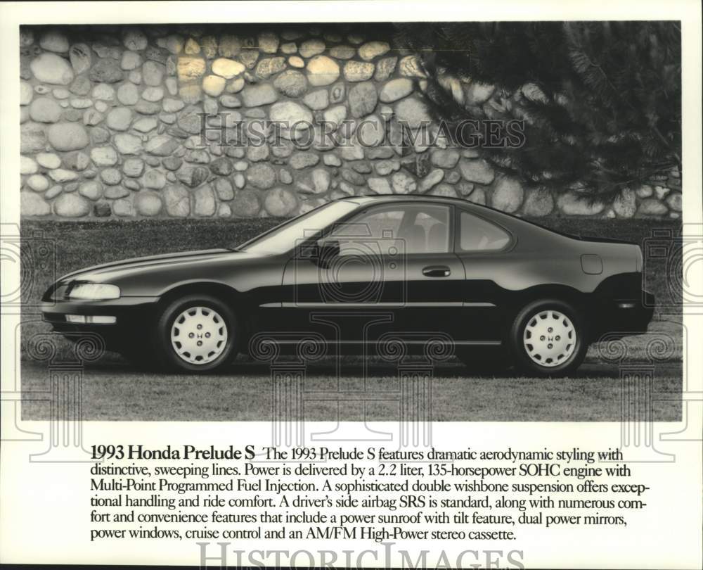 1992 Press Photo 1993 Honda Prelude S - mjc40016 - Historic Images