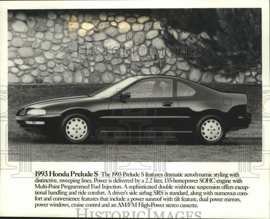 1992 Press Photo 1993 Honda Prelude S - mjc40016 - Historic Images