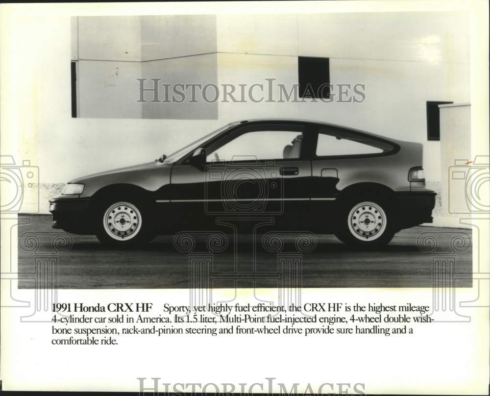 1991 Press Photo The sporty Honda CRX HF Automobile - mjc40036 - Historic Images