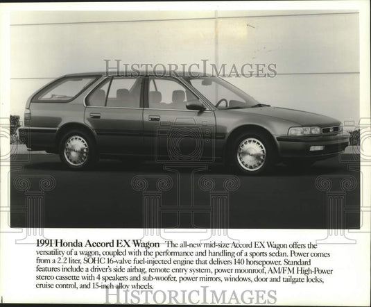 1991 Press Photo Accord EX Wagon Automobile - mjc40037 - Historic Images
