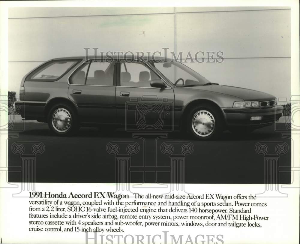 1991 Press Photo Honda Accord EX Wagon Automobile - mjc40038 - Historic Images