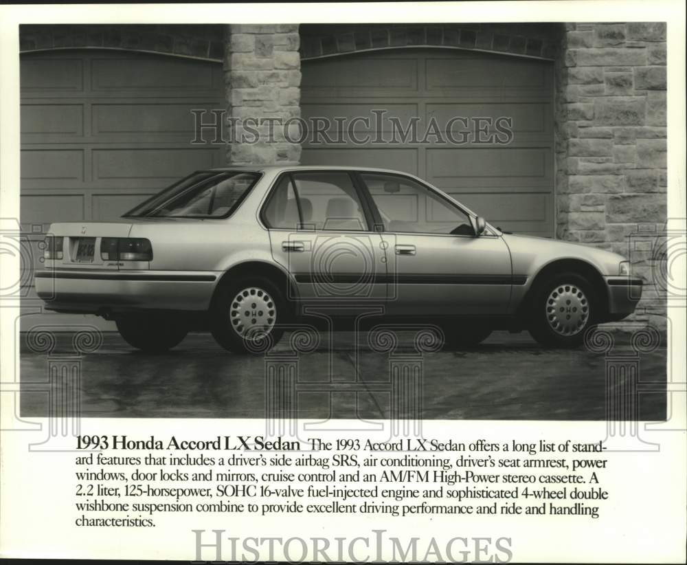 1993 Press Photo Honda Accord LX Sedan Automobile - mjc40044 - Historic Images