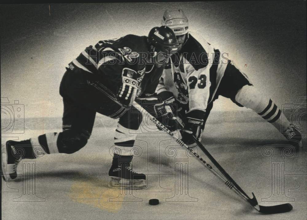 1989 Press Photo Milwaukee Admirals defeated Denver Rangers 6-4 Friday night - Historic Images