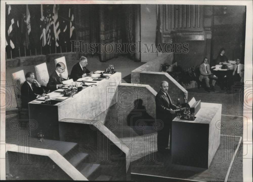 1955, Russian Minister Molotov, UN Meeting San Francisco, CA - Historic Images