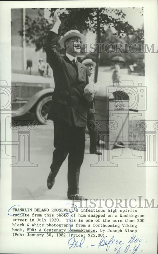 1920 Press Photo Assistant Secretary of the Navy, Franklin Delano Roosevelt- Historic Images