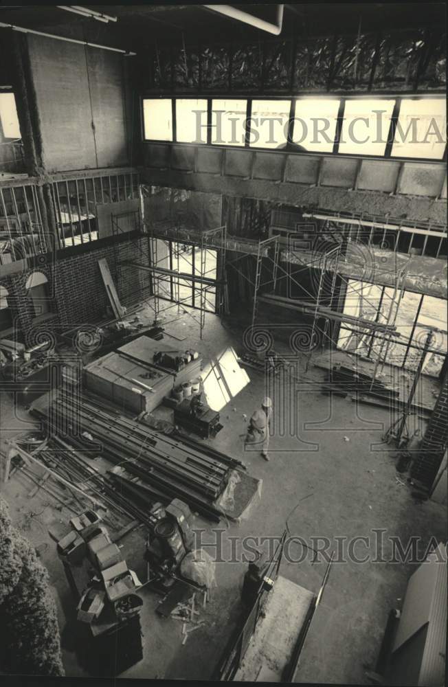 1987 Press Photo Construction work on the new Children&#39;s Hospital of Wisconsin - Historic Images