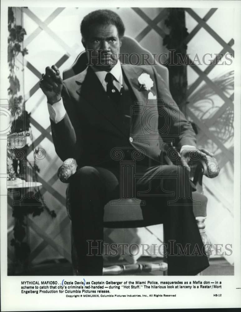 1982 Press Photo Ossie Davis actor starring in &quot;Hot Stuff,&quot; as a policeman. - Historic Images