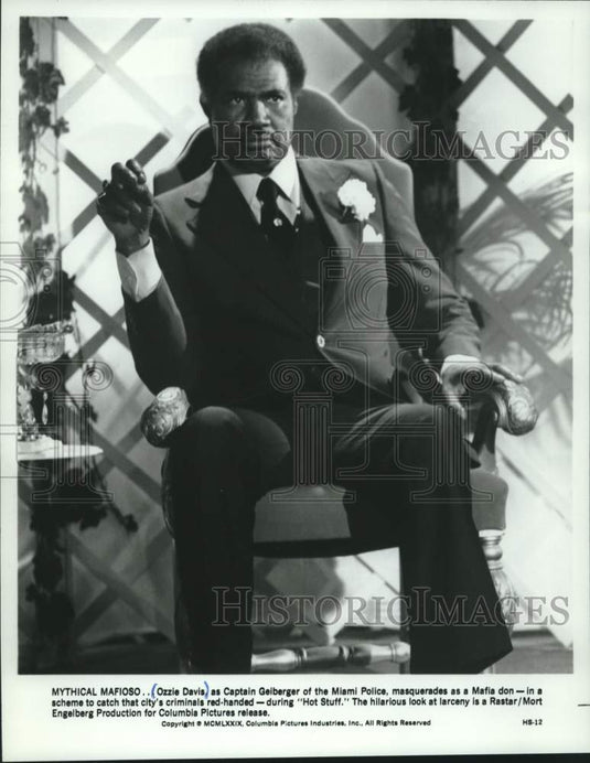 1982 Press Photo Ossie Davis actor starring in "Hot Stuff," as a policeman. - Historic Images