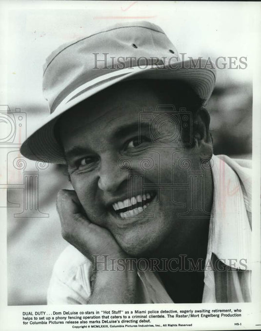 1978 Press Photo Dom DeLuise actor co-stars in "Hot Stuff" as police detective. - Historic Images