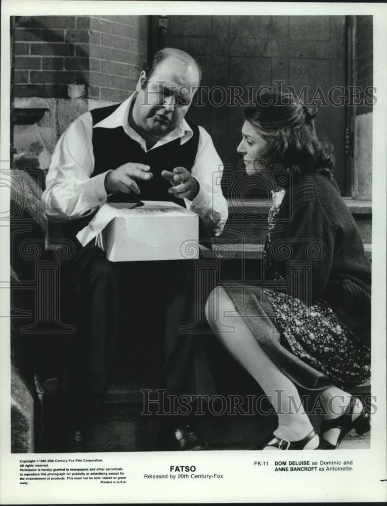 1980 Press Photo Dom DeLuise, Anne Bancroft star in &quot;Fatso.&quot; - mjc40376 - Historic Images