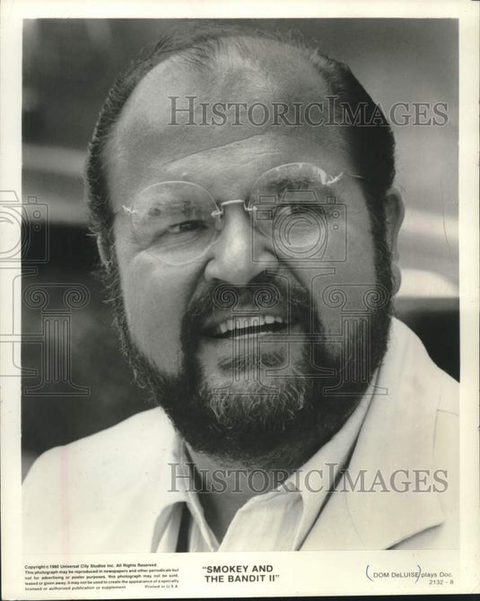 1980 Press Photo Dom DeLuise actor staring in "Smokey And The Bandit II." - Historic Images