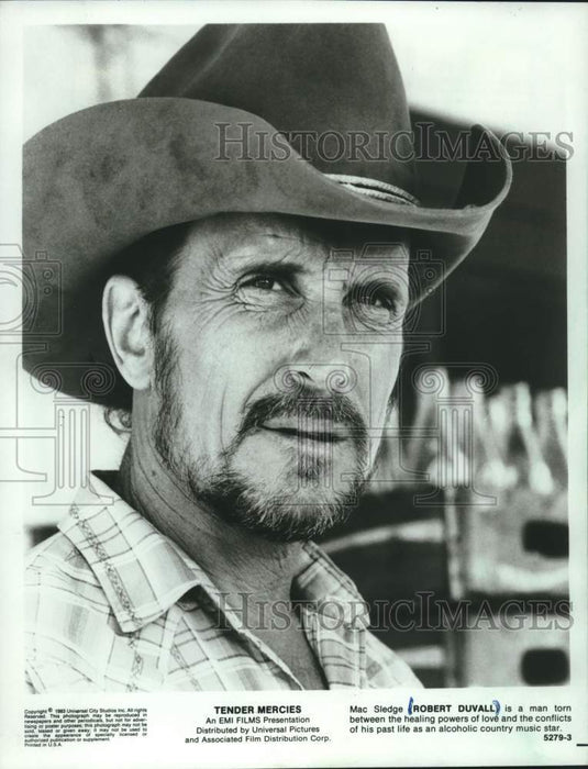 1983 Press Photo Robert Duvall actor, stars in "Tender Mercies," United States. - Historic Images